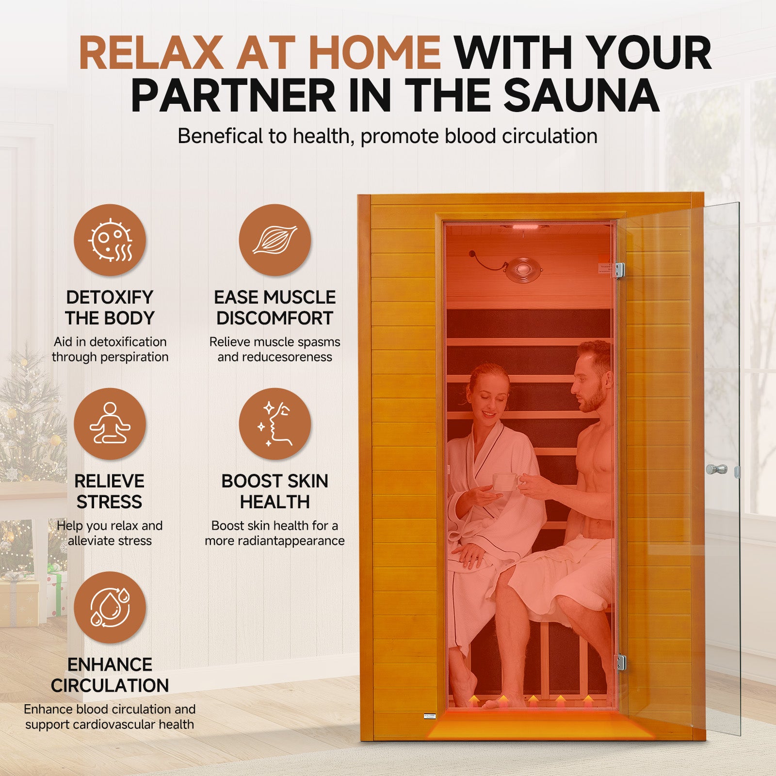 Earth 2 Person Low EMF Far Infrared Sauna