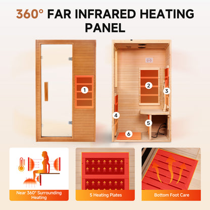 Earth Compact 1 Person Low EMF Far Infrared Sauna