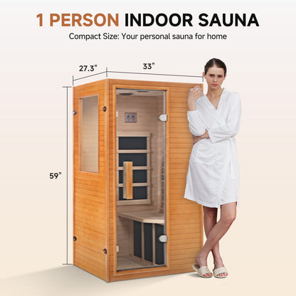 Earth Compact 1 Person Low EMF Far Infrared Sauna