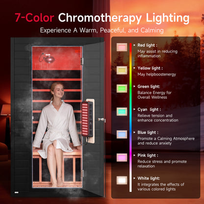 Neptune 1-2 Person Full Spectrum Red-Light Therapy Sauna