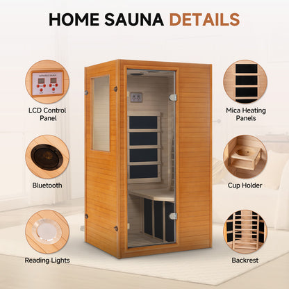 Earth Compact 1 Person Low EMF Far Infrared Sauna