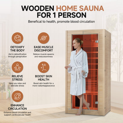 Earth 1 Person Low EMF Far Infrared Sauna