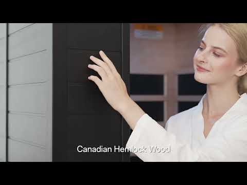 Load video: Neptune 1 Person Full Spectrum Red-Light Therapy Sauna